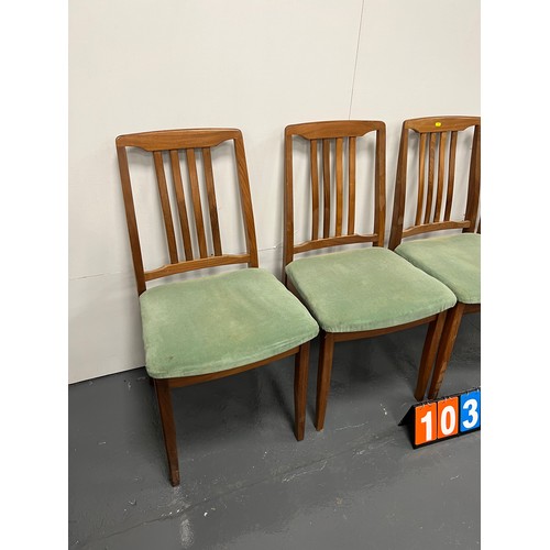 1039 - Set of 4 g-plan teak dining chairs