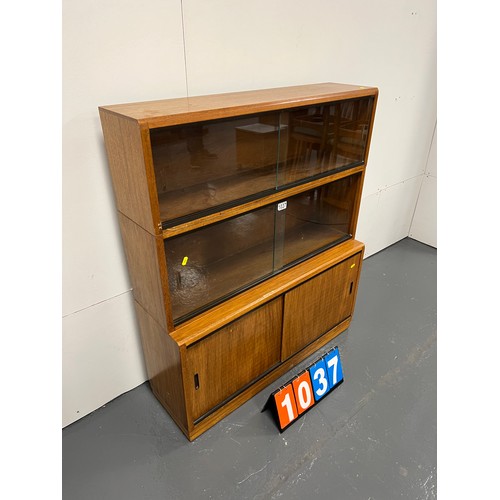 1037 - Mid century stacking library bookcase