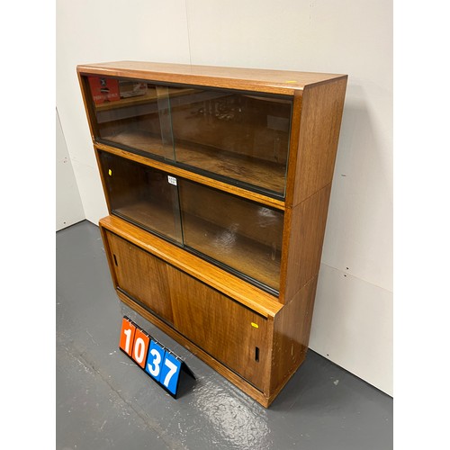 1037 - Mid century stacking library bookcase