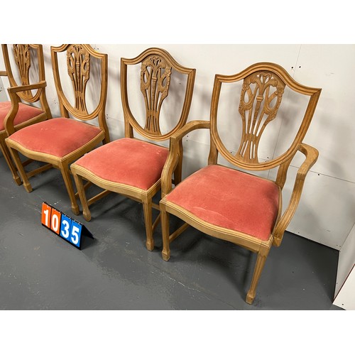 1035 - Set of 4 regency style chairs inc 2 carvers