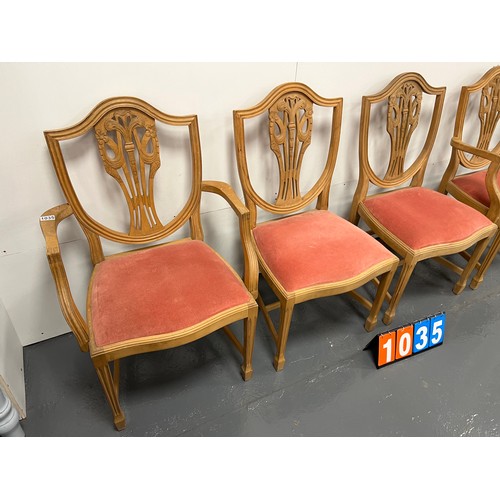 1035 - Set of 4 regency style chairs inc 2 carvers