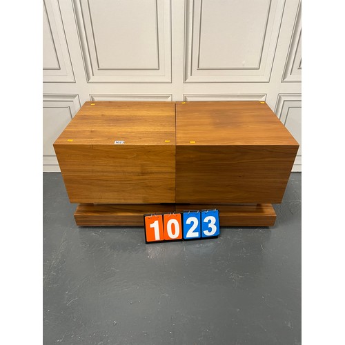 1023 - Pair of danish? cube tables / bedsides