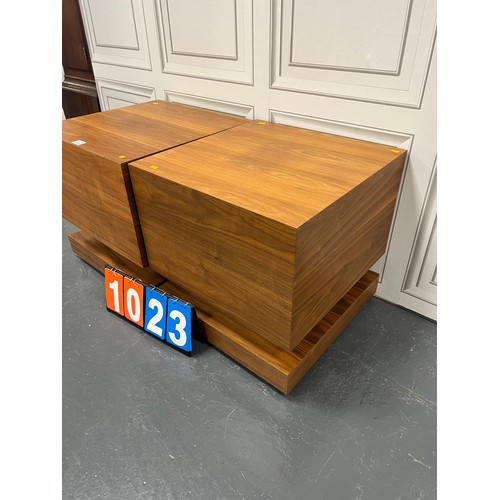 1023 - Pair of danish? cube tables / bedsides