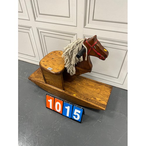 1015 - Vintage early 20th century wooden rocking horse