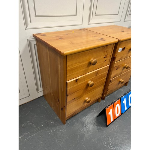 1010 - Pair of pine bedside cabinets