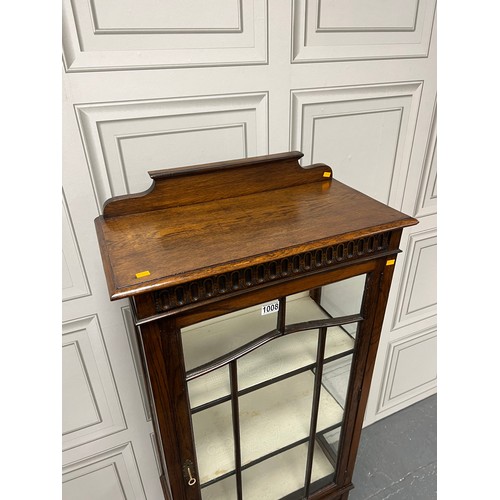 1008 - Edwardian oak display cabinet