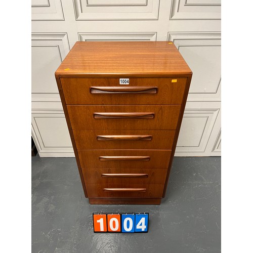 1004 - G-plan fresco teak chest of drawers