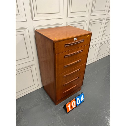 1004 - G-plan fresco teak chest of drawers