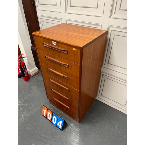 1004 - G-plan fresco teak chest of drawers