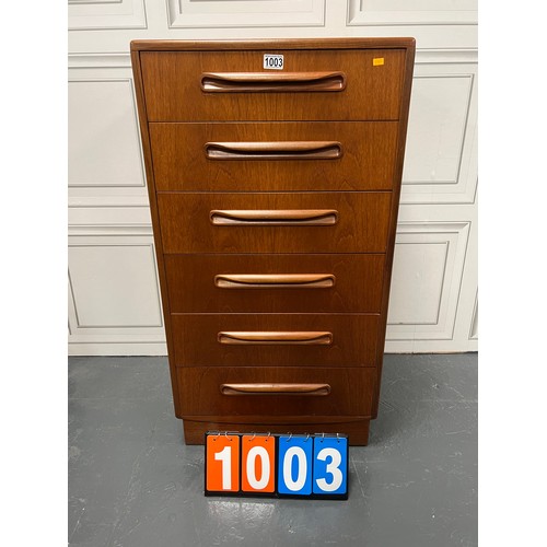 1003 - G-plan fresco teak chest of drawers