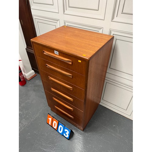 1003 - G-plan fresco teak chest of drawers