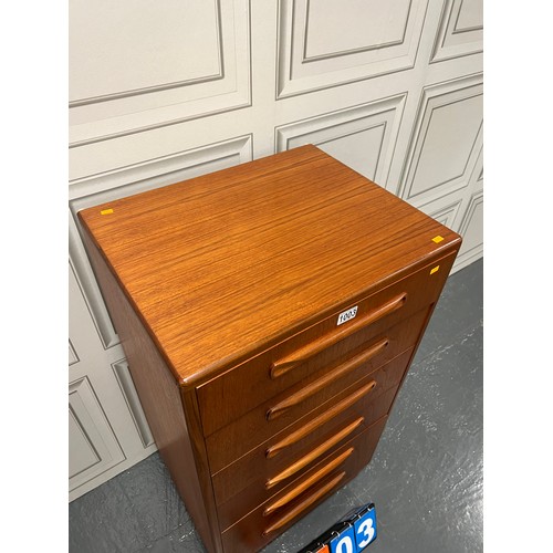 1003 - G-plan fresco teak chest of drawers