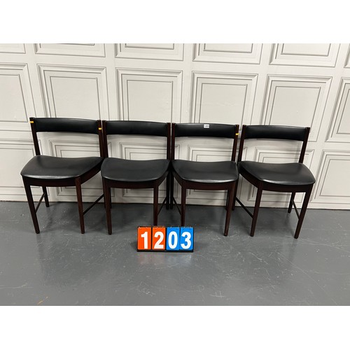 1203 - Set of 4 McIntosh mid century dining chairs very clean