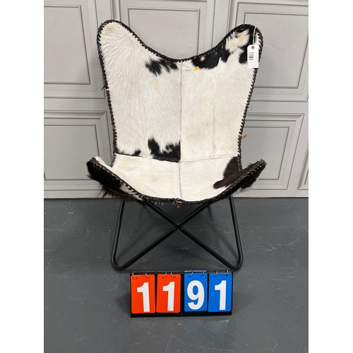 1191 - Vintage cow hide chair