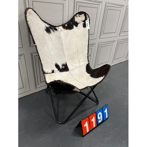 1191 - Vintage cow hide chair