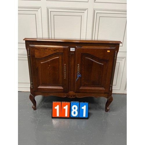 1181 - Vintage french cupboard with marquetry top