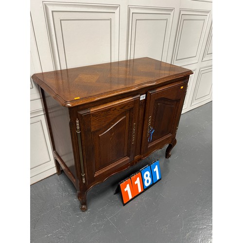 1181 - Vintage french cupboard with marquetry top