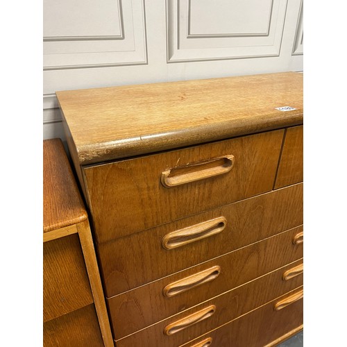 1180 - 2x Mid century chest of drawers 1 a/f