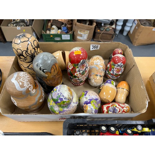 360 - Collection of vintage Russian dolls