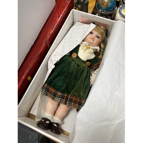 330 - 5 Large boxed dolls