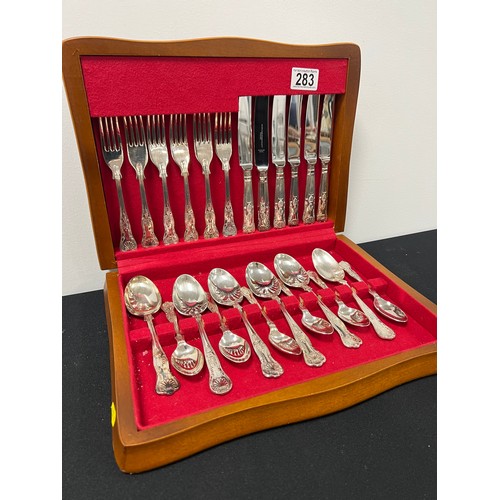 283 - Silver plated cutlery set in original case