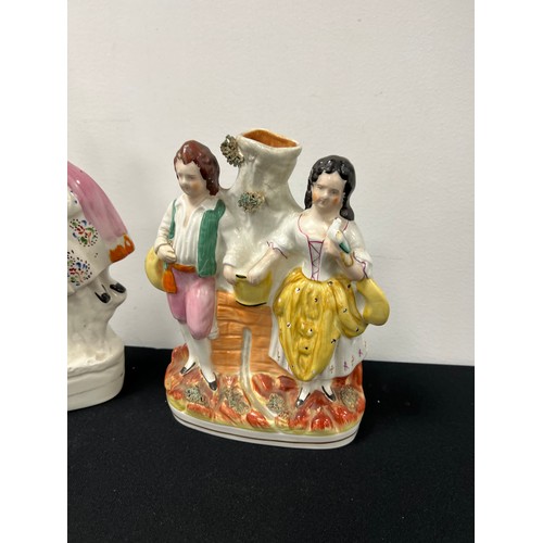 275 - 2 Victorian staffordshire flat back figures