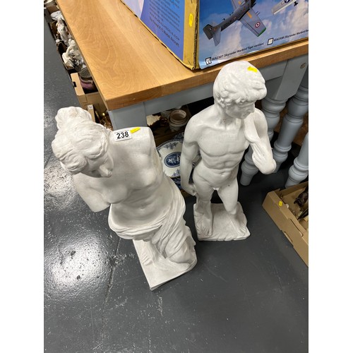 238 - Pair resin figures