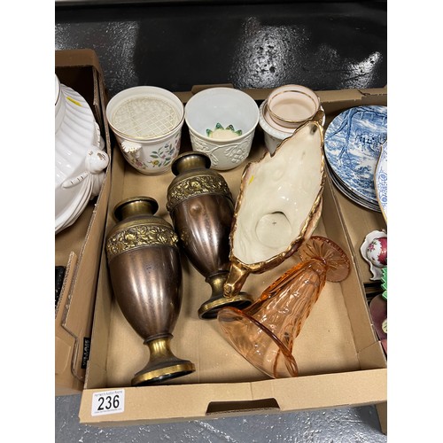 236 - 3 Boxes pottery