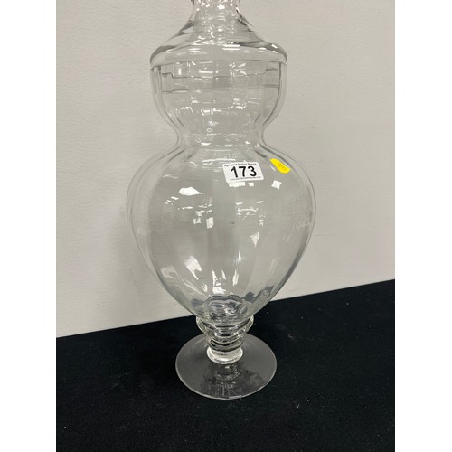 173 - Large lidded glass jar