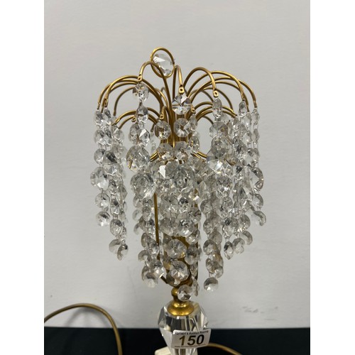 150 - Table lamp with crystal glass droplets