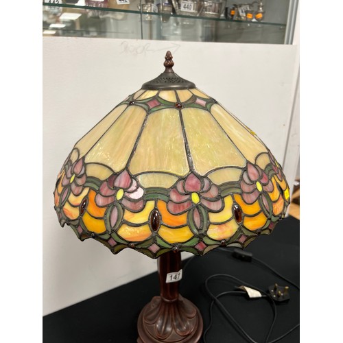 147 - Tiffany style lamp & shade