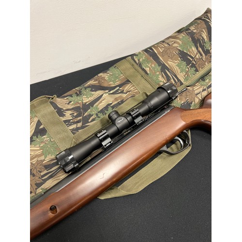 124 - Hatsan air rifle with BSA scope 177 cal 4.5mm in bag