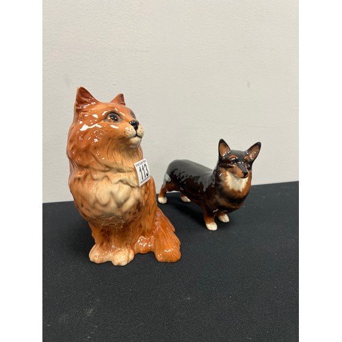 113 - Beswick dog + beswick cat