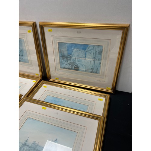 106 - 6 J.M.W Turner pictures in gold frames