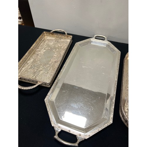 98 - 4 Silver plated decorative trays