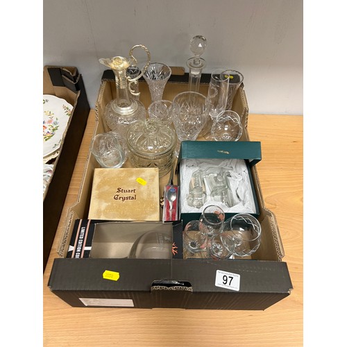 97 - Box cut glass etc