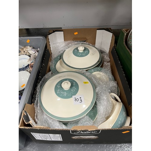 70 - 3 Boxes pottery