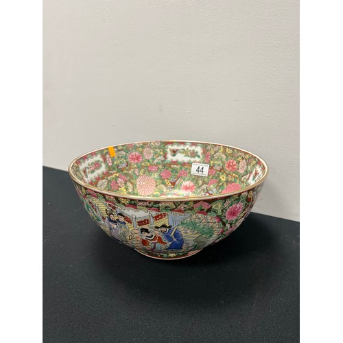 44 - Large chinese familie rose bowl