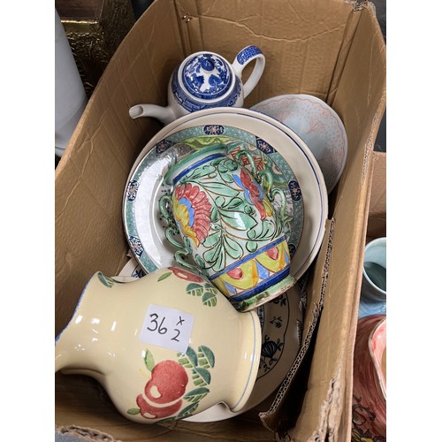 36 - 2 Boxes collectable pottery