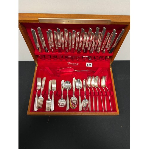 615 - Large silver plated cutlery set