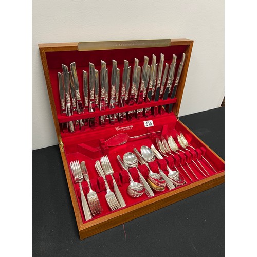 615 - Large silver plated cutlery set