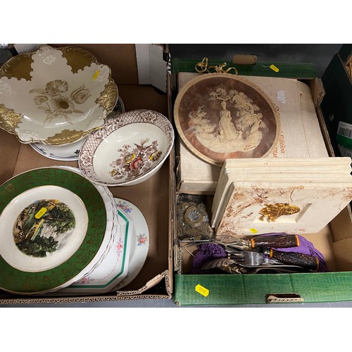 605 - 2 Box's of victorian & later pottery