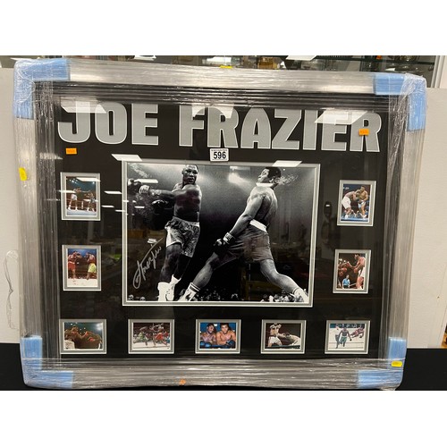 596 - Signed Joe Frazer boxing picture