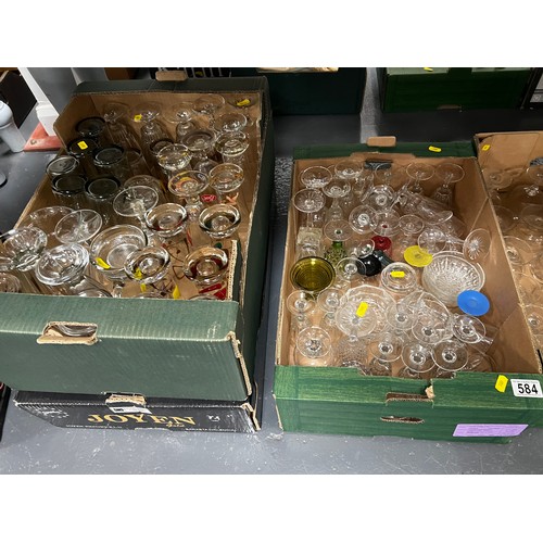 584 - 6 Box's of glassware