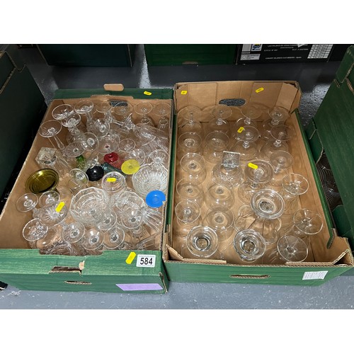 584 - 6 Box's of glassware