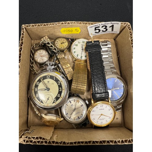 531 - Box assorted watches