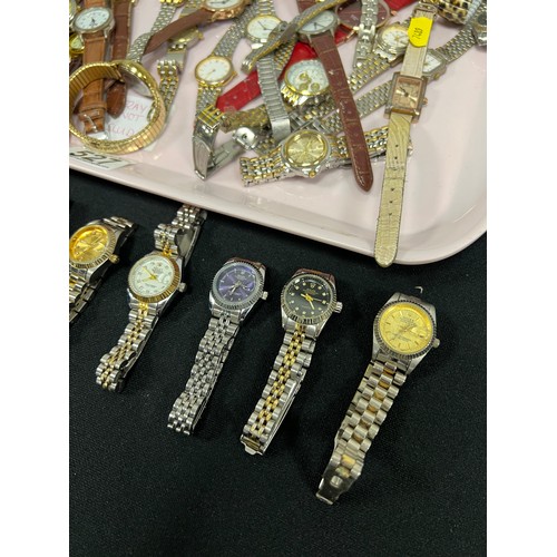 527 - Large quantity ladies watches tray not inc