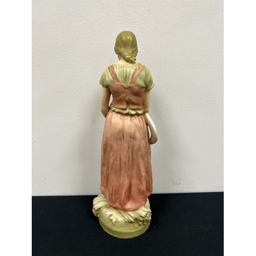 430 - Large royal dux figure girl with sythe