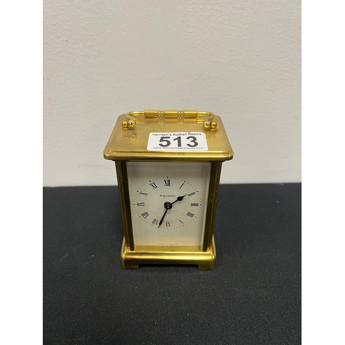 513 - Brass carriage clock bayard made in france