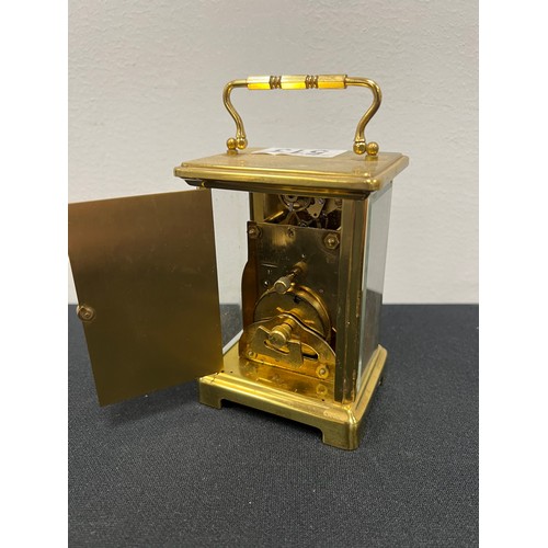 513 - Brass carriage clock bayard made in france